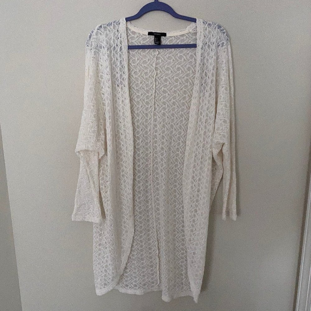 long white lace sweater cardigan